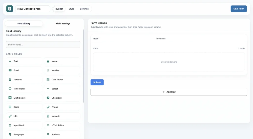 BoldForm Visul Builder